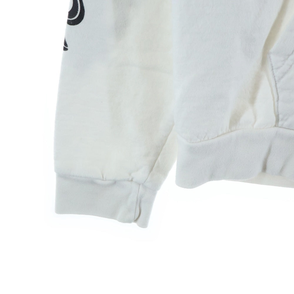 CHROME HEARTS(クロムハーツ) SWTSHRT HD ZIP バックホースシュー 袖フローラルプリント ジップアップフーディーパーカー ホワイト