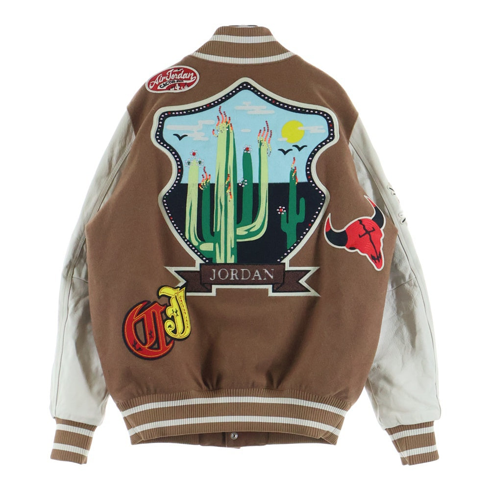 NIKE(ナイキ) ×Travis Scott Varsity Jacket スタジャン ワッペン ブラウン DO4103-256