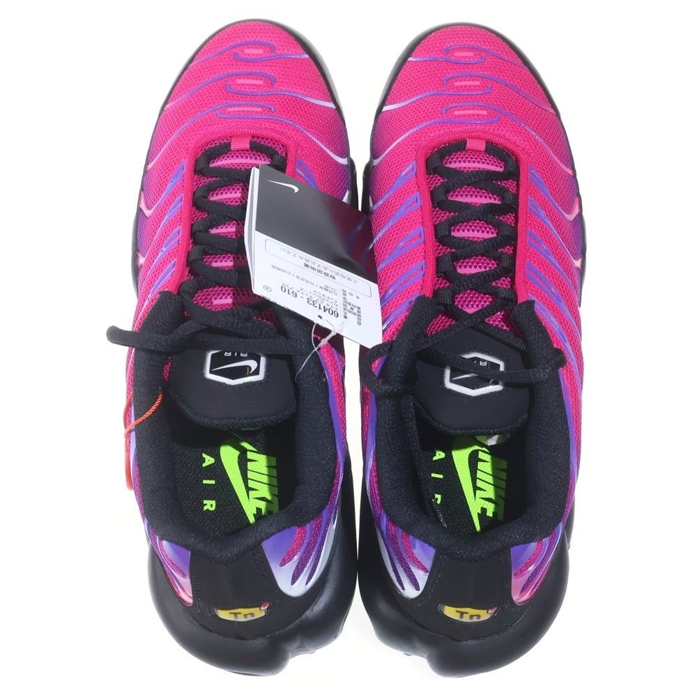 NIKE(ナイキ) AIR MAX PLUS FIREBERRY/WHITE-BLACK-PURE PURPLE 604133-610 エアーマックス プラス ローカットスニーカー ピンク/ブラック US10/28cm