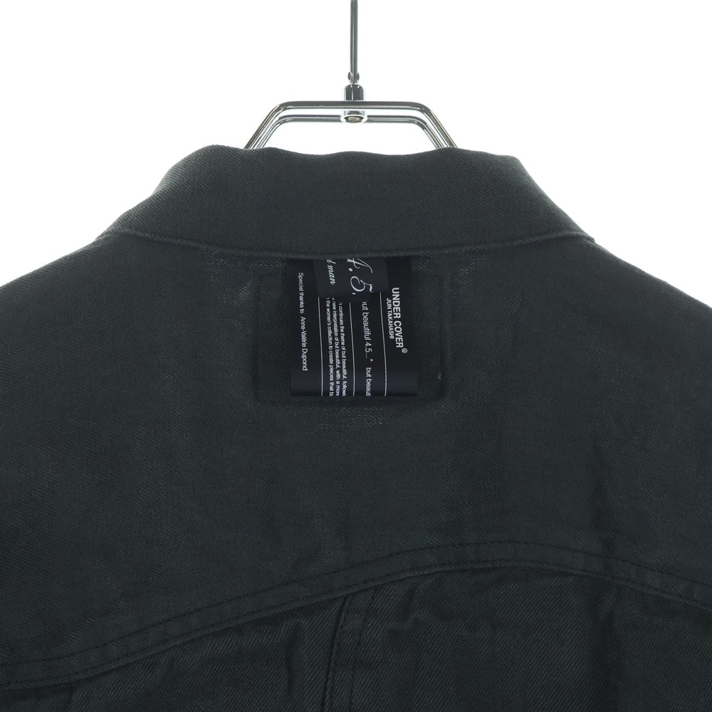 UNDERCOVER(アンダーカバー) 26SS ユーズド加工デニムジャケット リネンブルゾン カーキ/グレー UC1F4204-2
