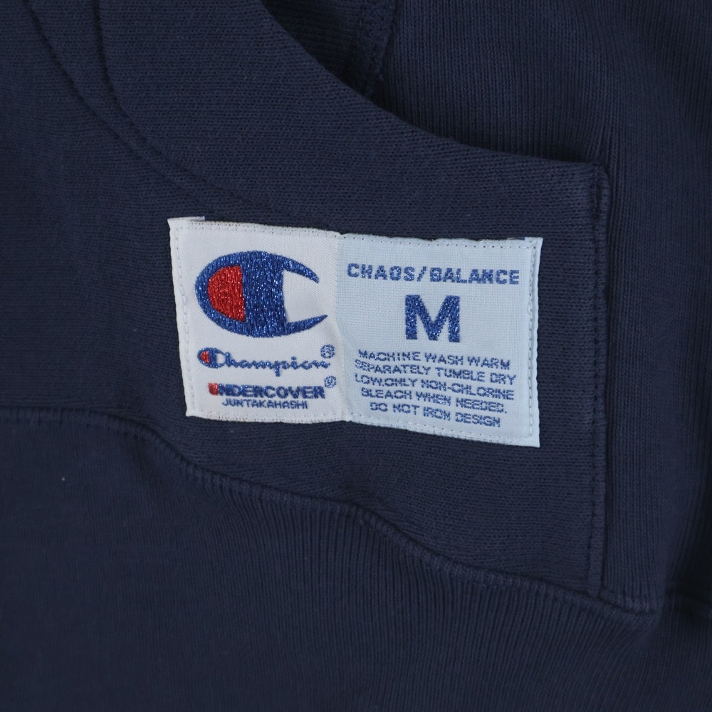 UNDERCOVER(アンダーカバー) 25AW CURVED ZIP-UP HOODIE チャンピオン カーブデザイン ジップアップパーカー フーディー ネイビー レディース UC2E1802-1