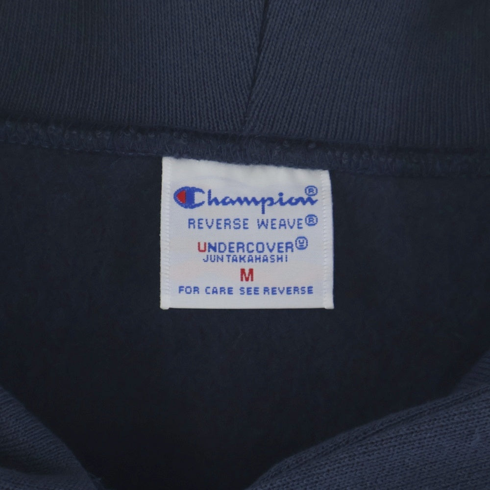 UNDERCOVER(アンダーカバー) 25AW CURVED ZIP-UP HOODIE チャンピオン カーブデザイン ジップアップパーカー フーディー ネイビー レディース UC2E1802-1