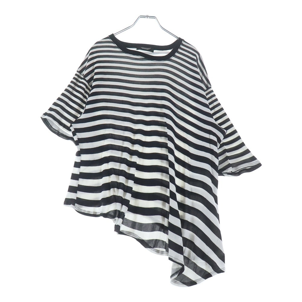 UNDERCOVER(アンダーカバー) 26SS COTTON LANGUID TEE コットン ボーダー ラグランTシャツ ブラック/ホワイト レディース UC1F1806