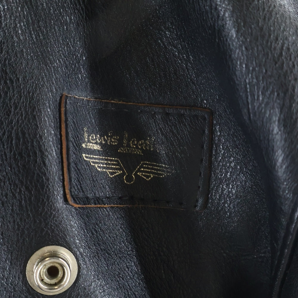 Lewis Leathers(ルイスレザー) 441T CYCLONE TIGHT FIT サイクロン タイトフィット ベジタブルタンニンカウハイド レザー ダブルライダースジャケット ブラック