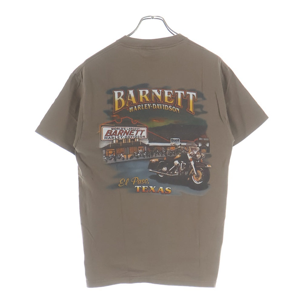 HARLEY DAVIDSON(ハーレーダビッドソン) 90s VINTAGE BARNETT EL PASO TEXAS 両面プリント 半袖Tシャツ カットソー ブラウン