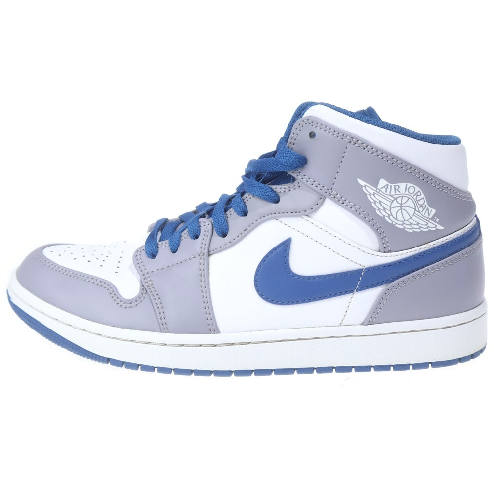 NIKE(ナイキ) AIR JORDAN 1 MID TRUE BLUE DQ8426-014 エアジョーダン1 ミッド トゥルーブルー ミッドカットスニーカー シューズ グレー/ブルー