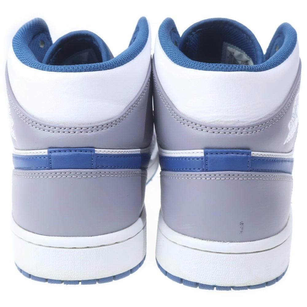 NIKE(ナイキ) AIR JORDAN 1 MID TRUE BLUE DQ8426-014 エアジョーダン1 ミッド トゥルーブルー ミッドカットスニーカー シューズ グレー/ブルー