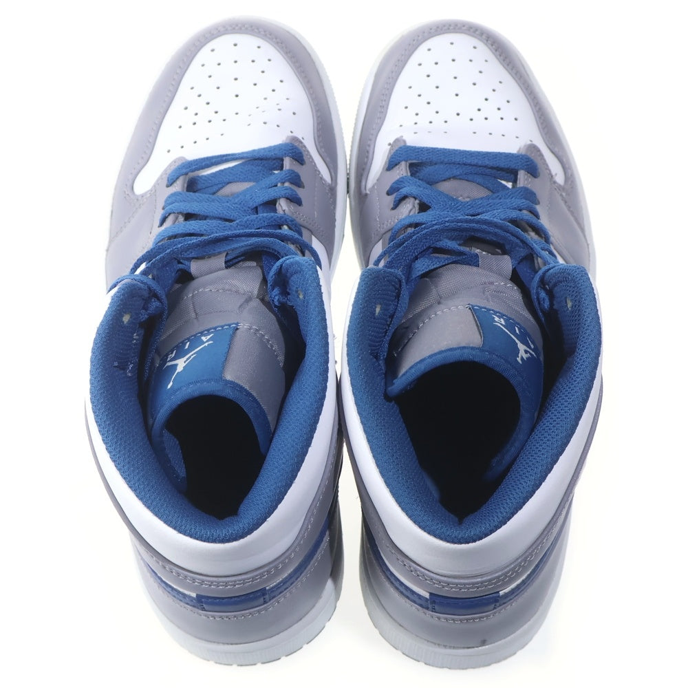 NIKE(ナイキ) AIR JORDAN 1 MID TRUE BLUE DQ8426-014 エアジョーダン1 ミッド トゥルーブルー ミッドカットスニーカー シューズ グレー/ブルー