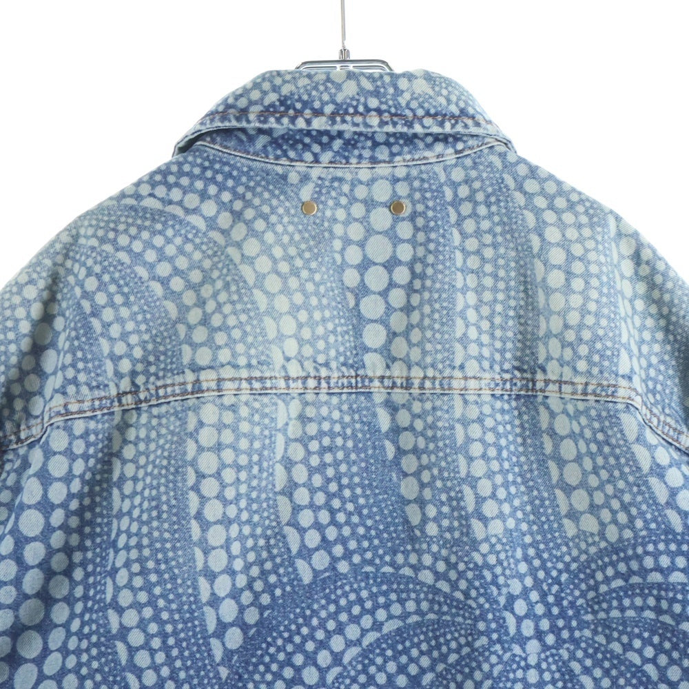 LOUIS VUITTON(ルイヴィトン) 23AW×YK Zipup Denim Bluzon Dot RM232H YN3 HOA30W 草間彌生 ドット柄ジップアップデニムブルゾンジャケット インディゴ