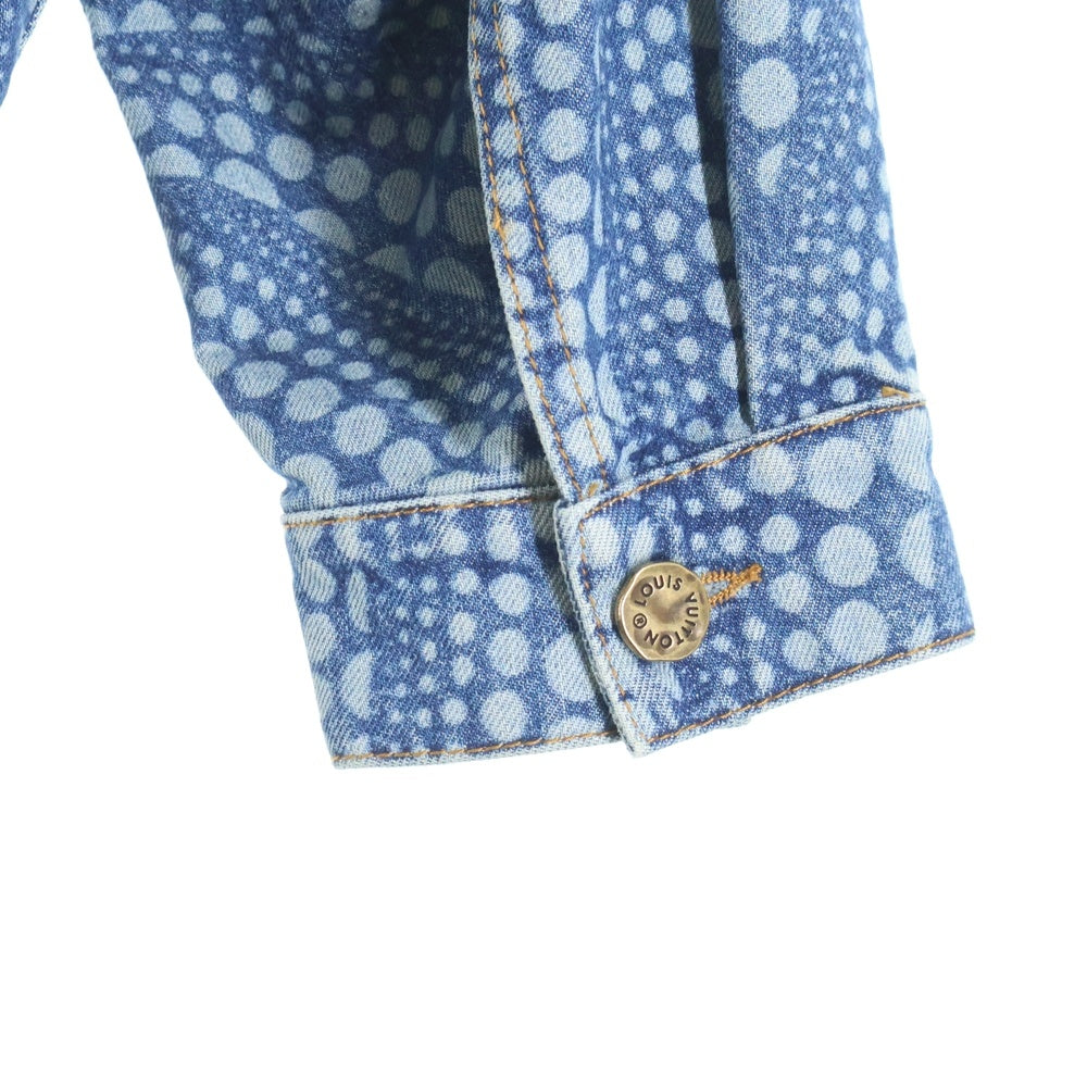 LOUIS VUITTON(ルイヴィトン) 23AW×YK Zipup Denim Bluzon Dot RM232H YN3 HOA30W 草間彌生 ドット柄ジップアップデニムブルゾンジャケット インディゴ