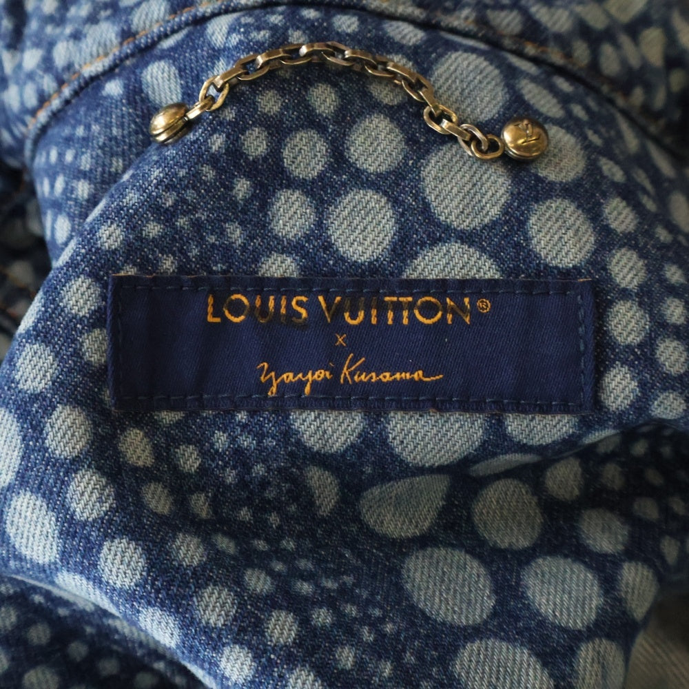 LOUIS VUITTON(ルイヴィトン) 23AW×YK Zipup Denim Bluzon Dot RM232H YN3 HOA30W 草間彌生 ドット柄ジップアップデニムブルゾンジャケット インディゴ