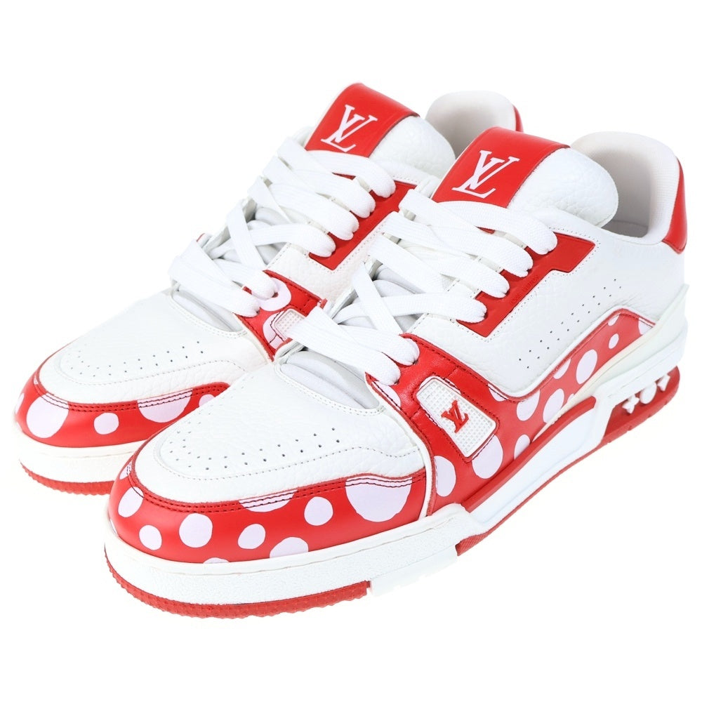 LOUIS VUITTON(ルイヴィトン) 23SS×草間彌生 LV Trainer LV トレーナー ドット柄 ローカットスニーカー ホワイト/レッド FD1202