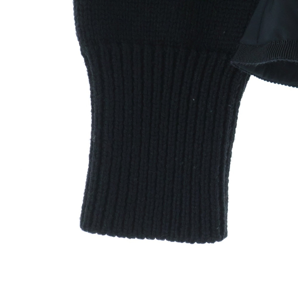 MONCLER(モンクレール) 17AW ダウン切替 ニット 長袖カーディガン ブラック レディース C20939474200