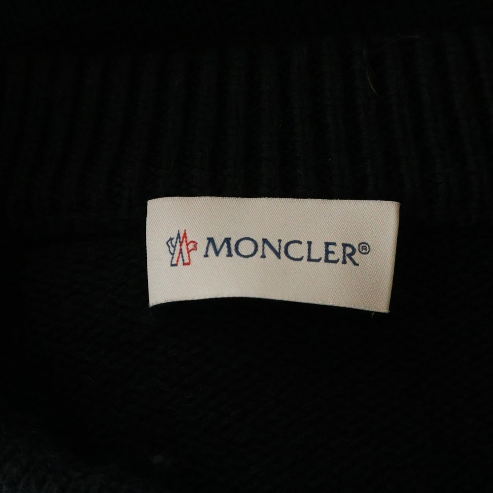 MONCLER(モンクレール) 17AW ダウン切替 ニット 長袖カーディガン ブラック レディース C20939474200