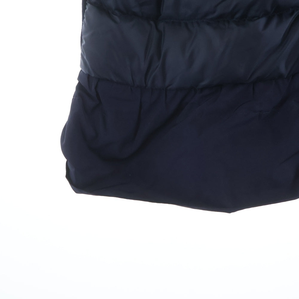 MONCLER(モンクレール) 18SS GILET 裾フリル 異素材切替 フーデッド ダウンベスト ネイビー レディース D10938452200