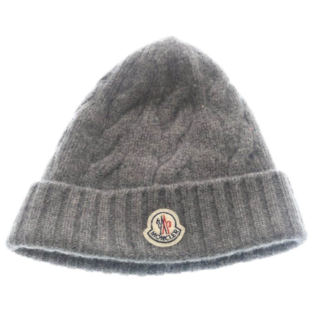 MONCLER(モンクレール) 17AW BERRETO ウール ビーニー ニット帽 グレー C20910028700 04656