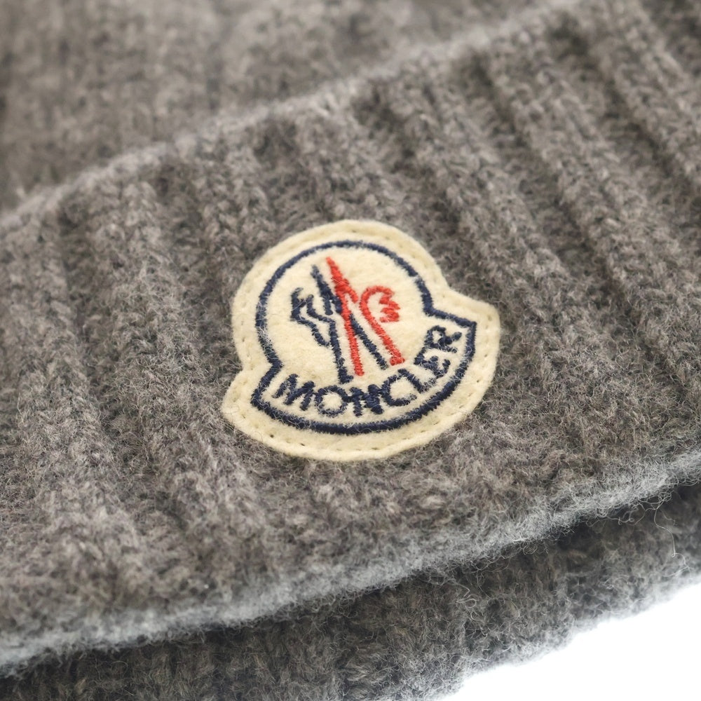 MONCLER(モンクレール) 17AW BERRETO ウール ビーニー ニット帽 グレー C20910028700 04656