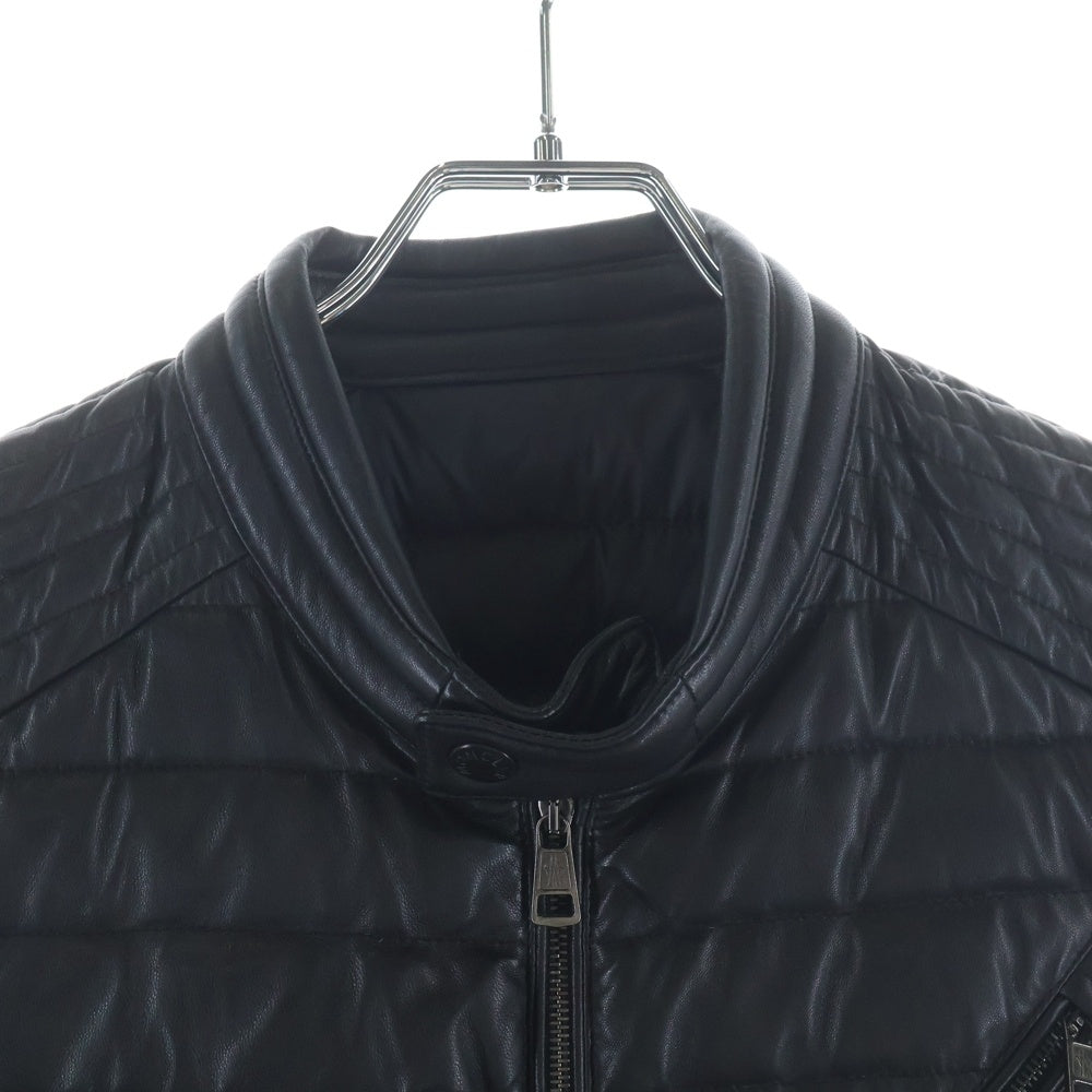 MONCLER(モンクレール) 17SS ダウン切替 レザーベスト ブラック C10914394785