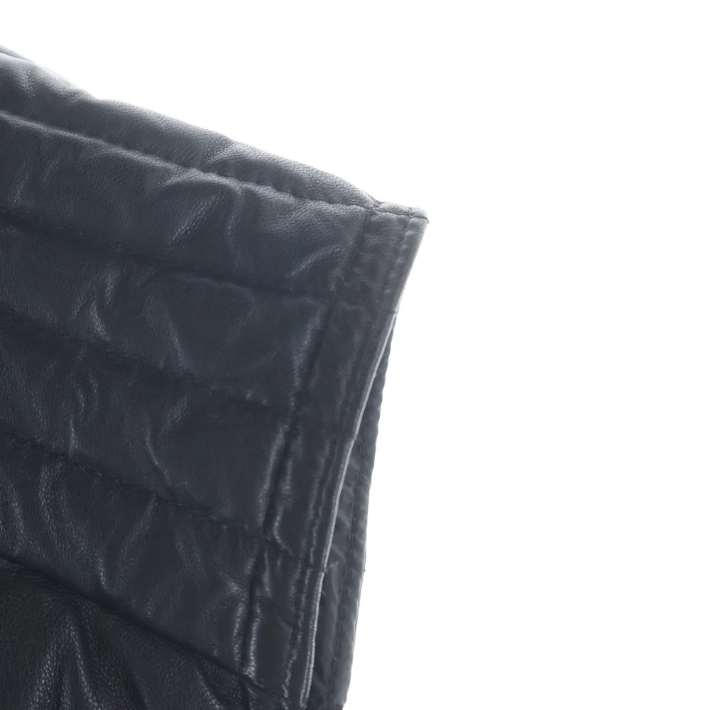 MONCLER(モンクレール) 17SS ダウン切替 レザーベスト ブラック C10914394785