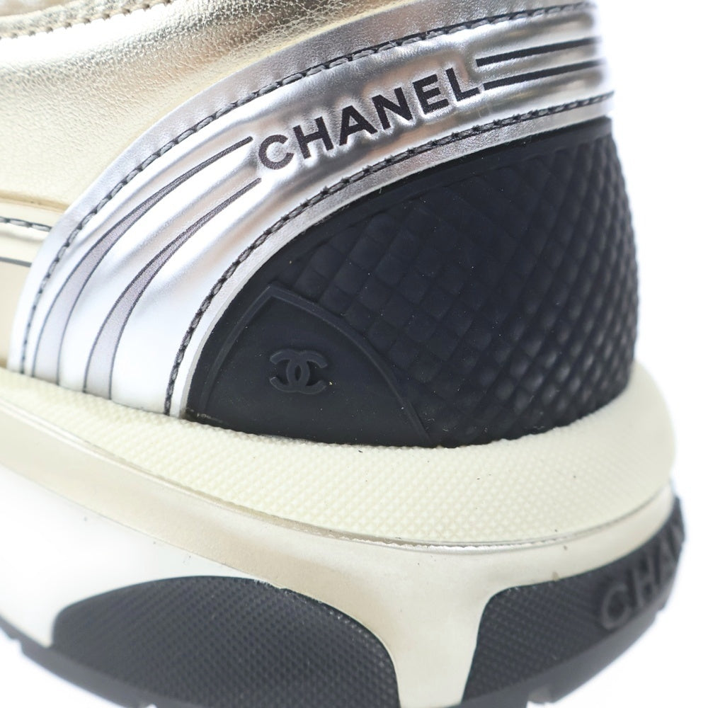 CHANEL(シャネル) ココマーク ファブリック ローカットスニーカー ホワイト/ゴールド G39792