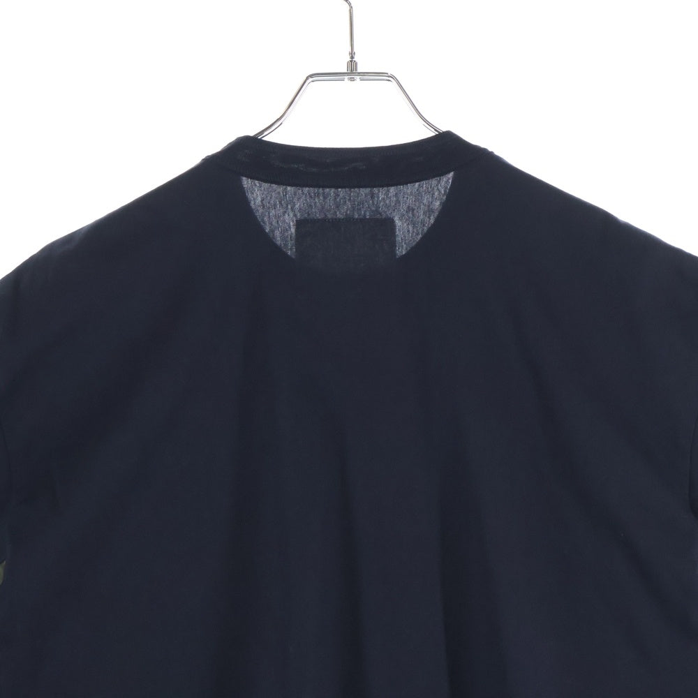 Sacai(サカイ) リップストップパネル 半袖Tシャツ カットソー ネイビー/カーキ 24-03473M