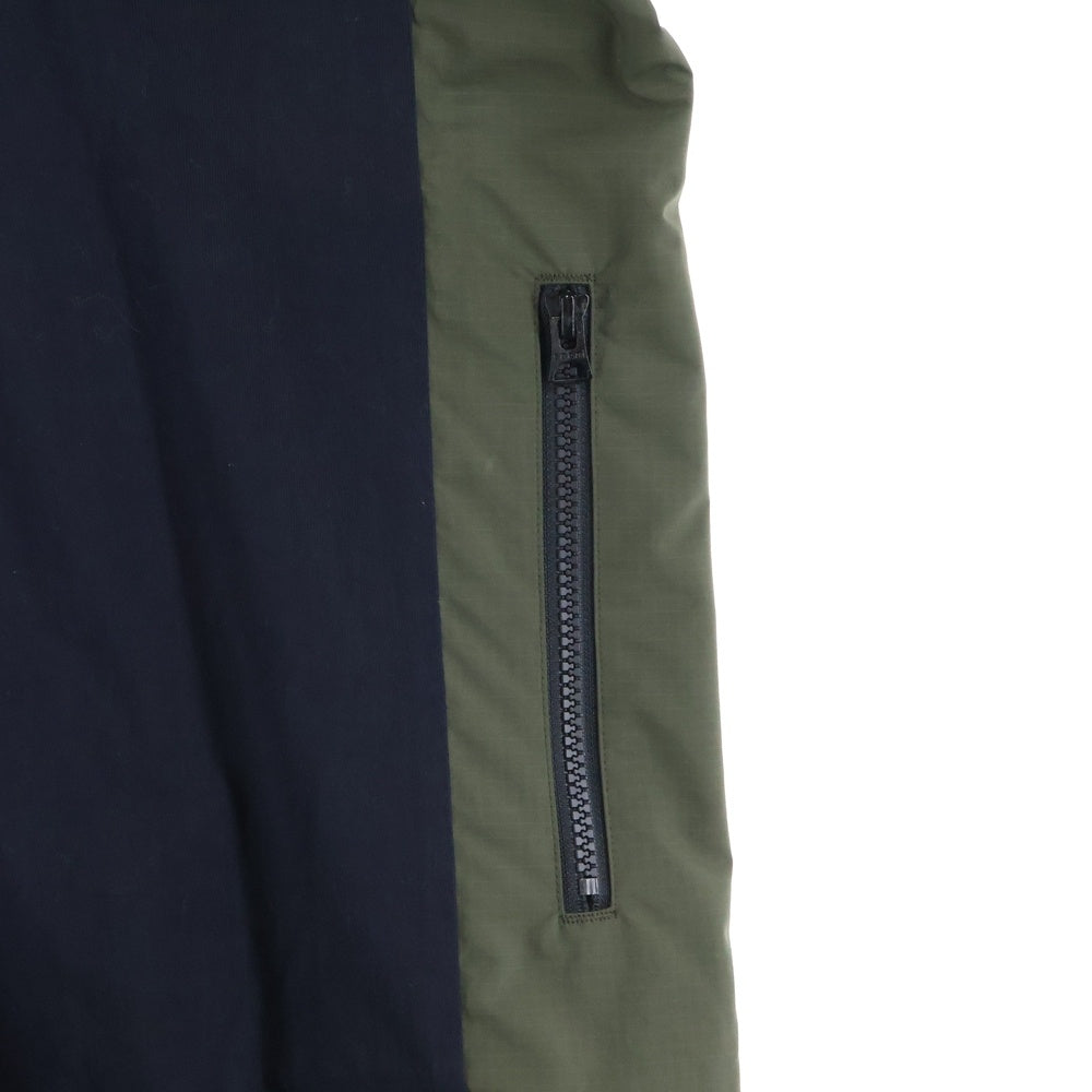 Sacai(サカイ) リップストップパネル 半袖Tシャツ カットソー ネイビー/カーキ 24-03473M