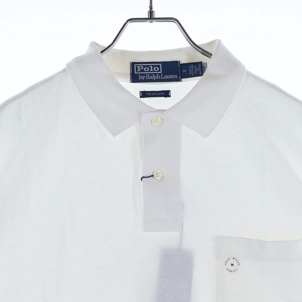 POLO RALPH LAUREN(ポロラルフローレン) 刺繍ロゴ カスタムスリムフィット 半袖ポロシャツ ホワイト MNPOKNI1N820093