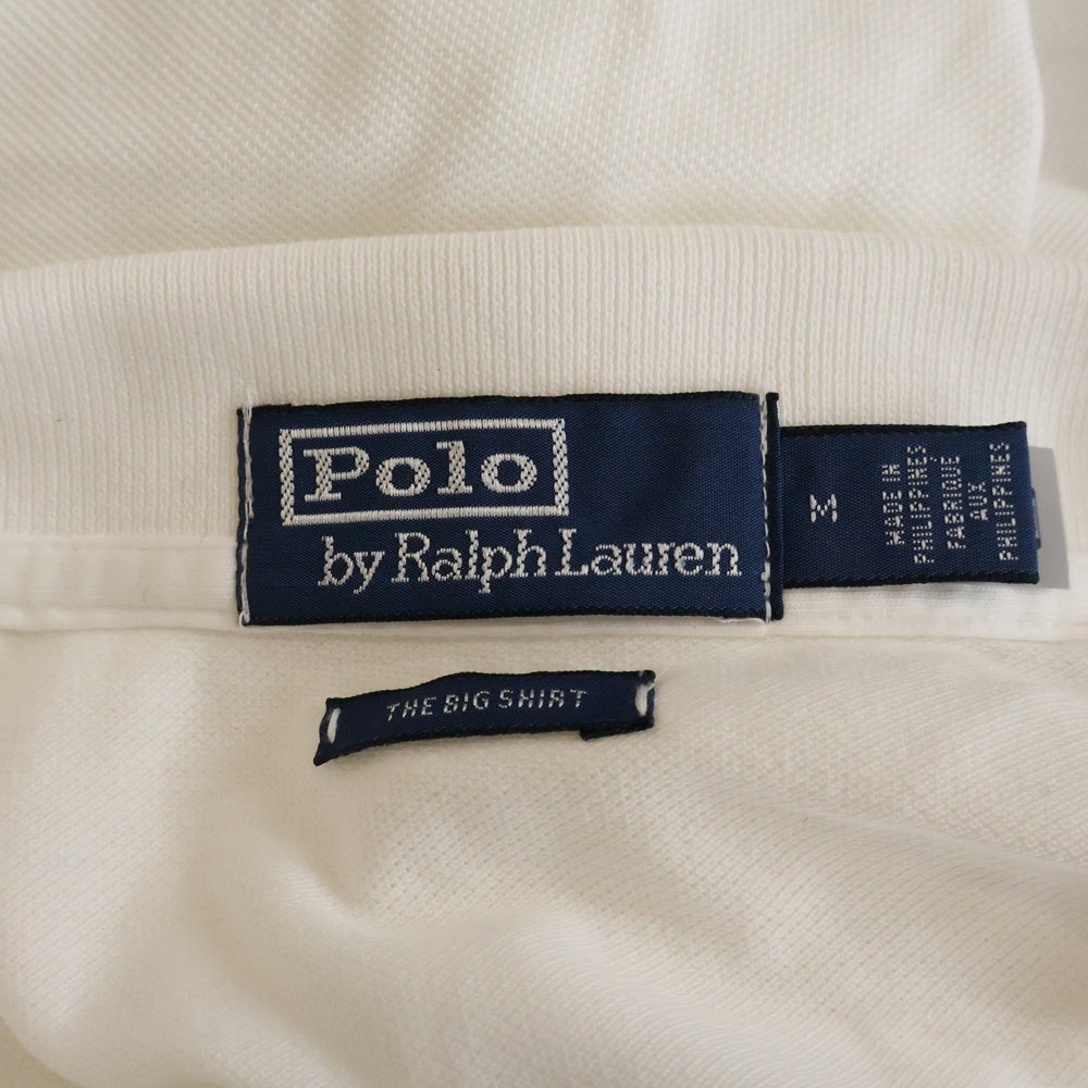 POLO RALPH LAUREN(ポロラルフローレン) 刺繍ロゴ カスタムスリムフィット 半袖ポロシャツ ホワイト MNPOKNI1N820093