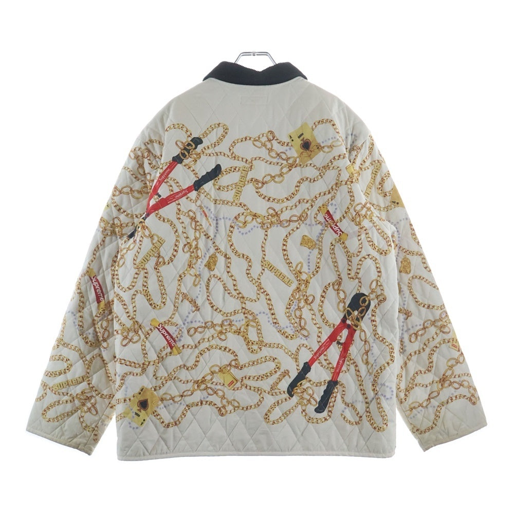 SUPREME(シュプリーム) 20AW Chains Quilted Jacket チェーン キルティングジャケット ホワイト