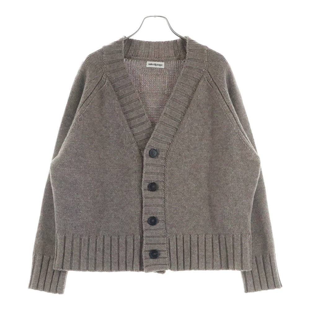 nakedgauge(ネイキッドゲージ) COMFORT BLEND YARN JAPANESE CARDIGAN コンフォートブレンドヤーンジャパニーズカーディガン ブラウン N0010