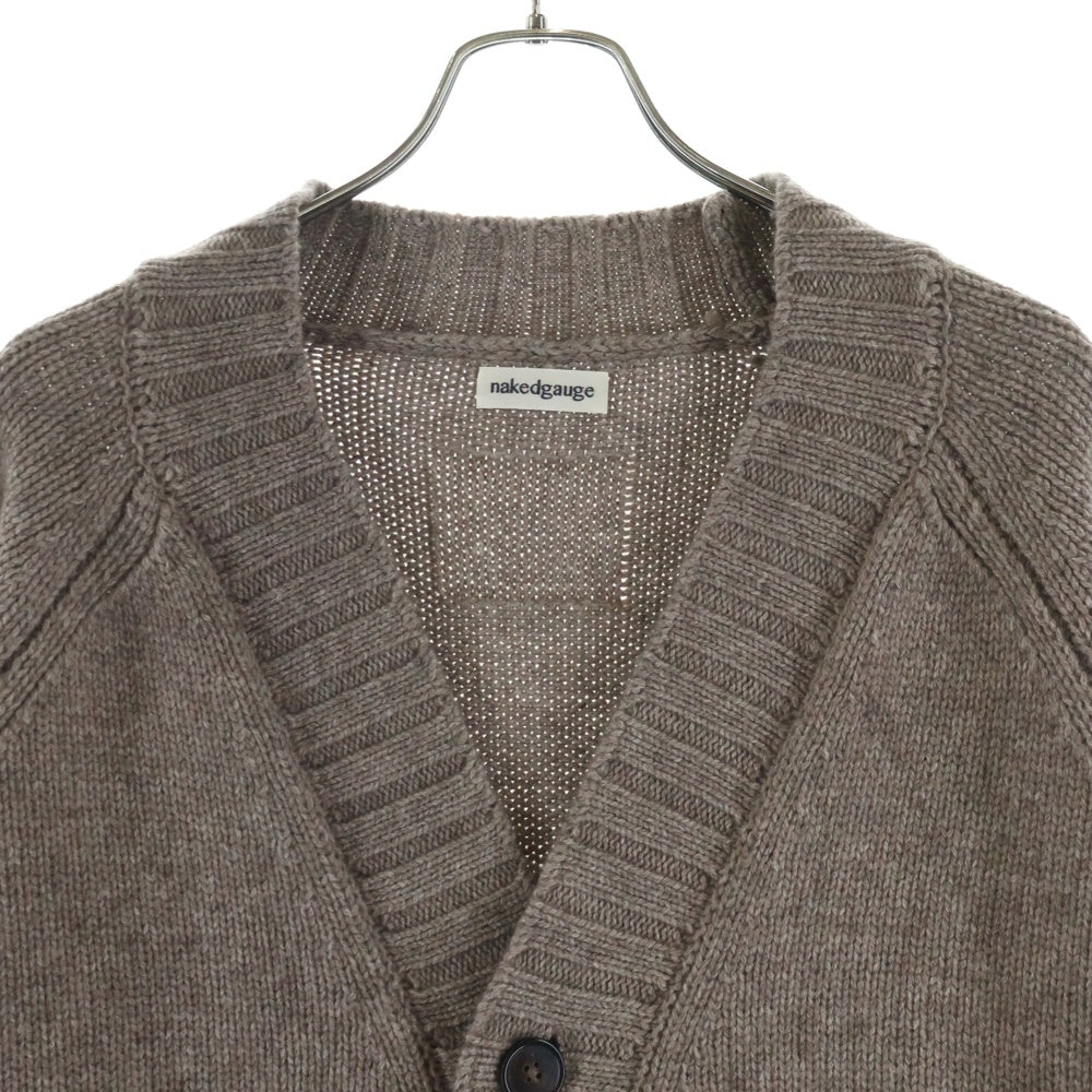 nakedgauge(ネイキッドゲージ) COMFORT BLEND YARN JAPANESE CARDIGAN コンフォートブレンドヤーンジャパニーズカーディガン ブラウン N0010