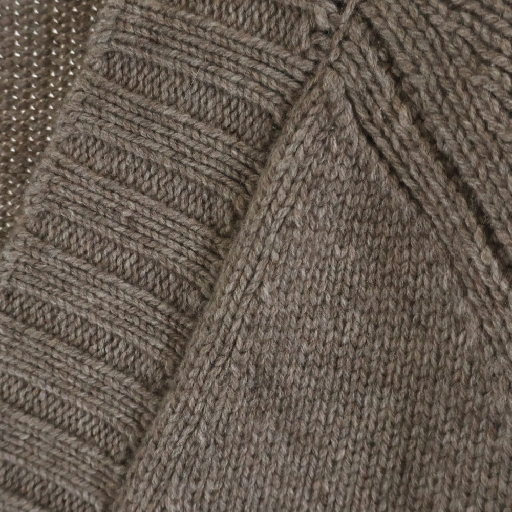 nakedgauge(ネイキッドゲージ) COMFORT BLEND YARN JAPANESE CARDIGAN コンフォートブレンドヤーンジャパニーズカーディガン ブラウン N0010