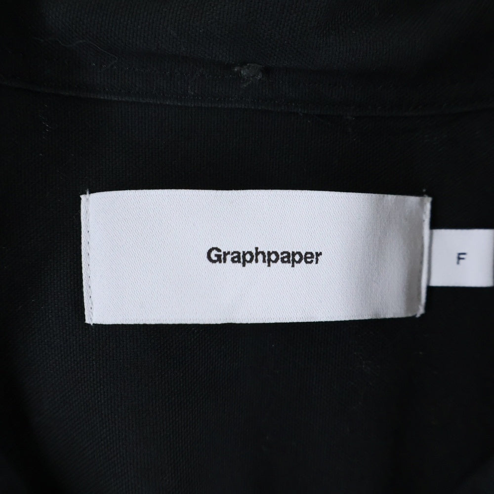 Graphpaper(グラフペーパー) 23AW Oxford L/S Oversized Shirt オーバーサイズ 長袖 オックスフォードシャツ ブラック GM232-50112K