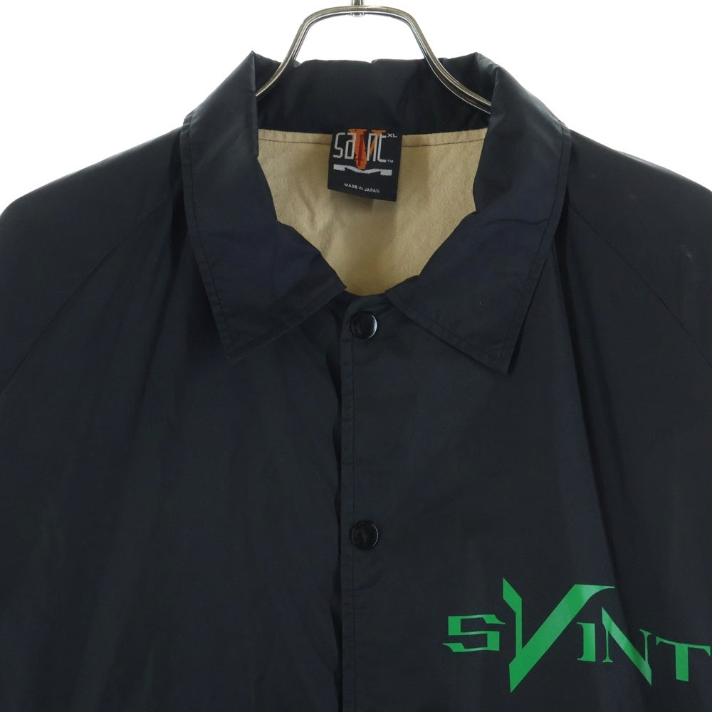 SAINT MICHAEL(セントマイケル) 22AW×VLONE VL COACH JACKET SKULL ヴィローン スカル ナイロンコーチジャケット ブラック SM-A22-0000-082