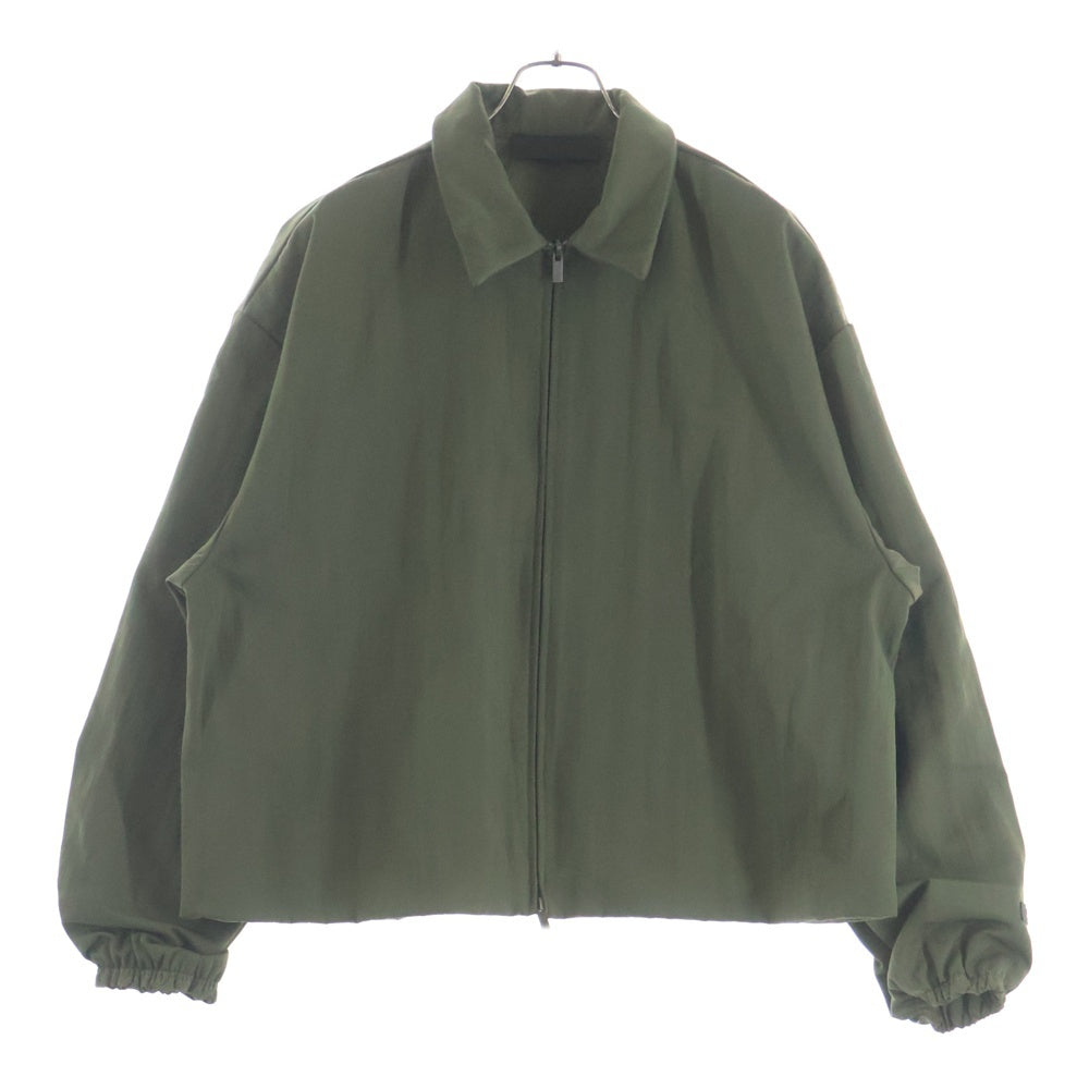 FEAR OF GOD ESSENTIALS(フィアオブゴッド エッセンシャルズ) TEXTURED NYLON TRUCKER JACKET ナイロン ジップアップジャケット カーキ