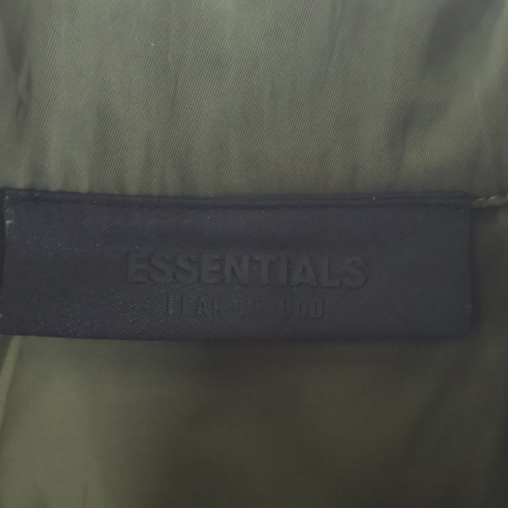 FEAR OF GOD ESSENTIALS(フィアオブゴッド エッセンシャルズ) TEXTURED NYLON TRUCKER JACKET ナイロン ジップアップジャケット カーキ