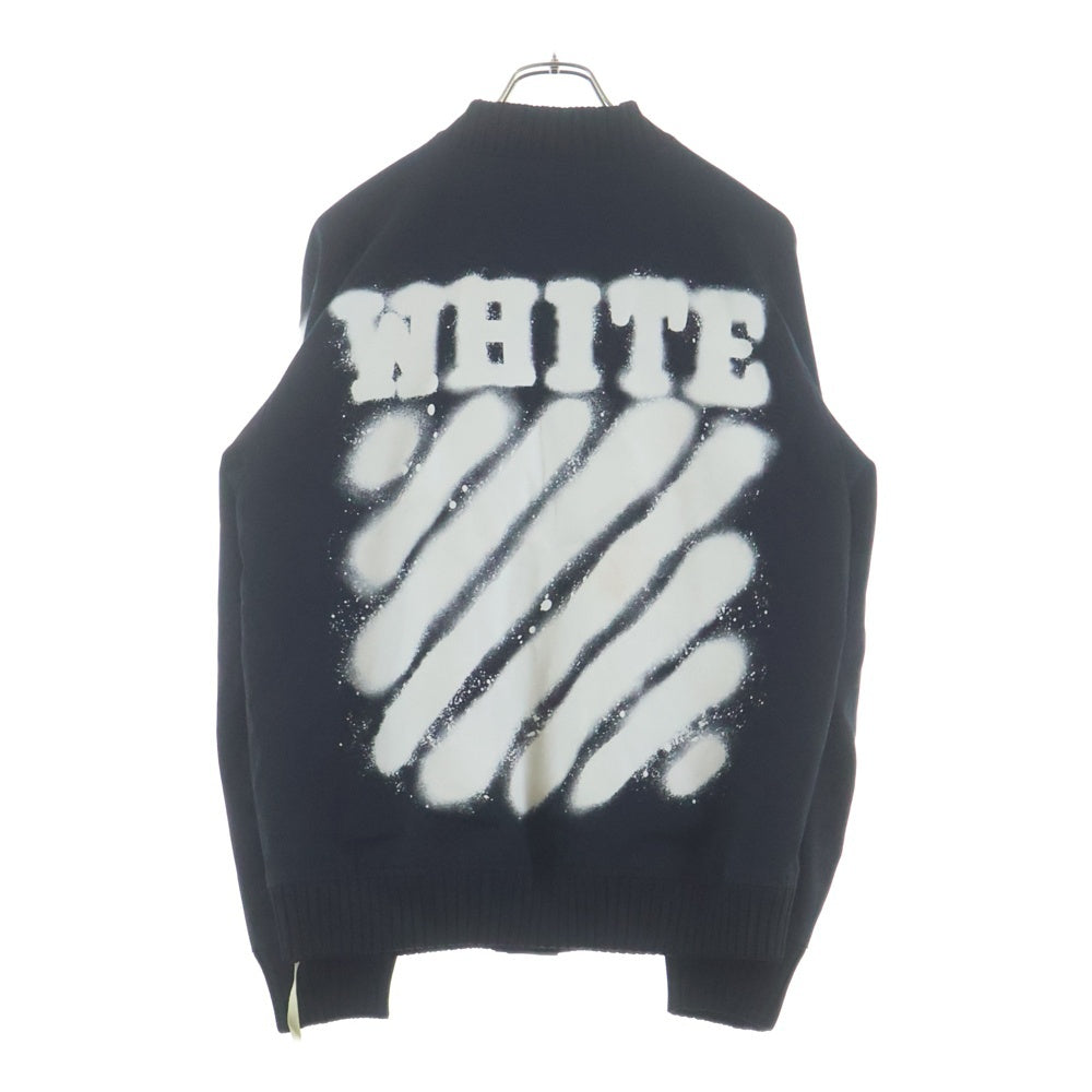 OFF-WHITE(オフホワイト) 17SS SPRAY VARSITY JACKET スプレーデザイン ヴァーシティージャケット ブラック