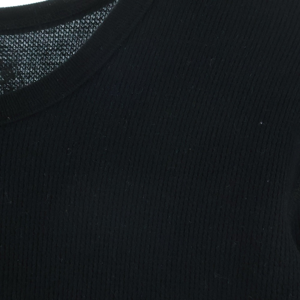 CHROME HEARTS(クロムハーツ) Thermal L/S バックダガープリント サーマル クルーネックロングスリーブTシャツ ブラック/ホワイト