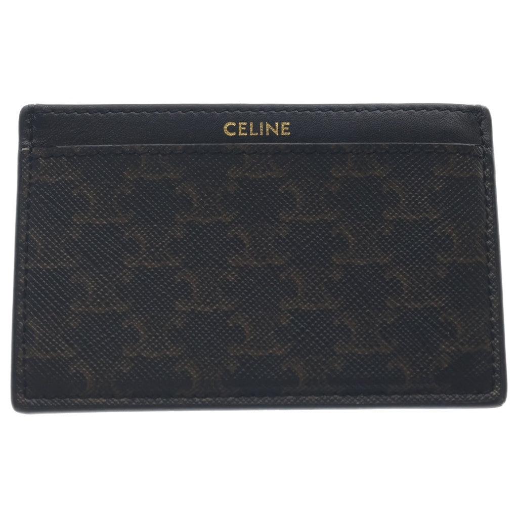 CELINE(セリーヌ) トリオンフ柄 レザー カードケース 名刺入れ ブラックブラウン