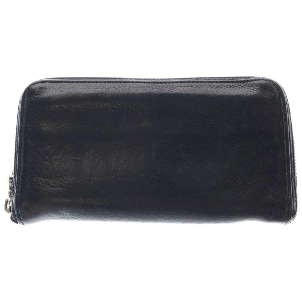 CHROME HEARTS(クロムハーツ) REC F ZIP 3クロス ラウンドジップレザーウォレット 財布 ブラック BCA368