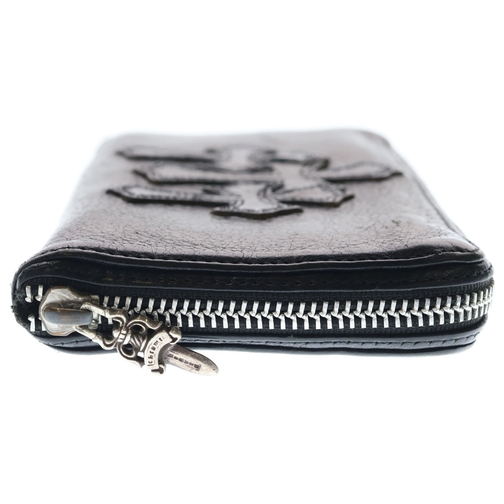 CHROME HEARTS(クロムハーツ) REC F ZIP 3クロス ラウンドジップレザーウォレット 財布 ブラック BCA368