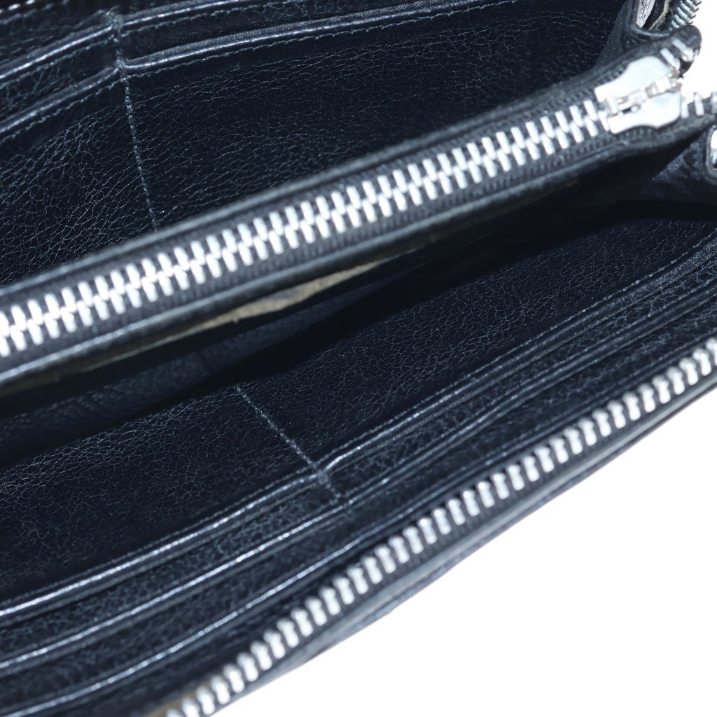 CHROME HEARTS(クロムハーツ) REC F ZIP 3クロス ラウンドジップレザーウォレット 財布 ブラック BCA368