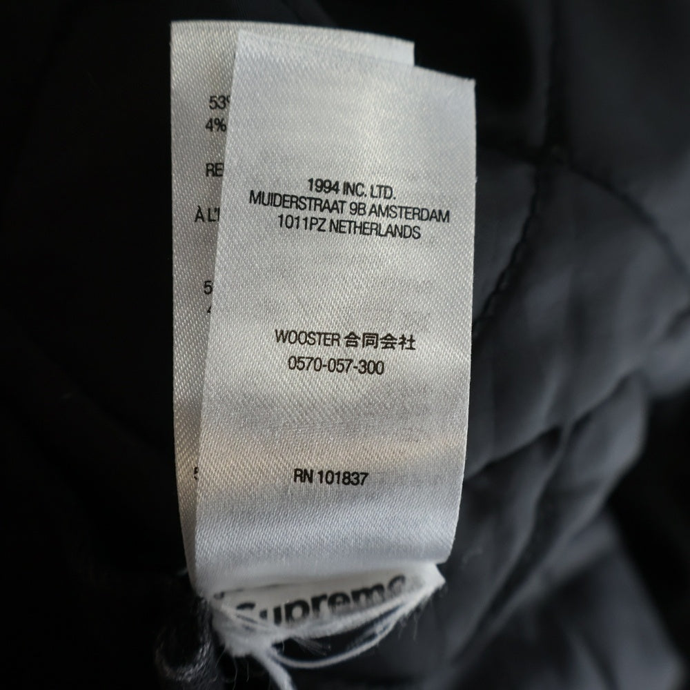 SUPREME(シュプリーム) 22AW Fleece Hooded Denim Shirt フリース フード付き デニム長袖シャツ ブラック