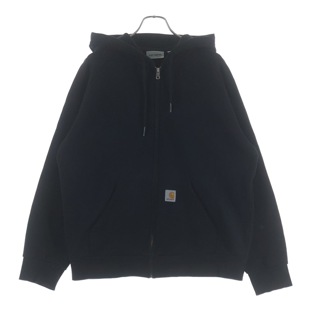 Carhartt WIP(カーハート ダブリューアイピー) HOODED SQUARE LABEL JACKET ジップアップパーカー フーディー ブラック A201011.89.XX.03