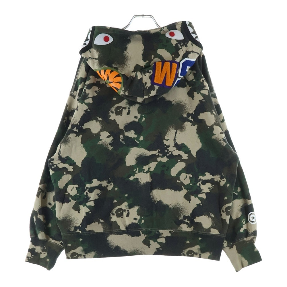 A BATHING APE(アベイシングエイプ) MAP CAMO SHARK RELAXED FIT マップカモ シャーク フルジップパーカー 001ZPL301001M