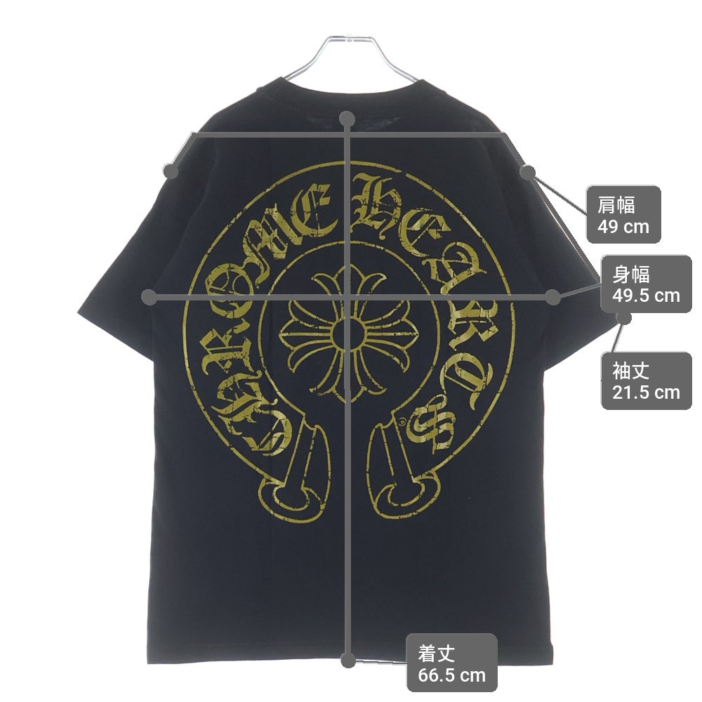 CHROME HEARTS(クロムハーツ) OLD CH PLS ホースシュー 半袖Tシャツ カットソー ブラック