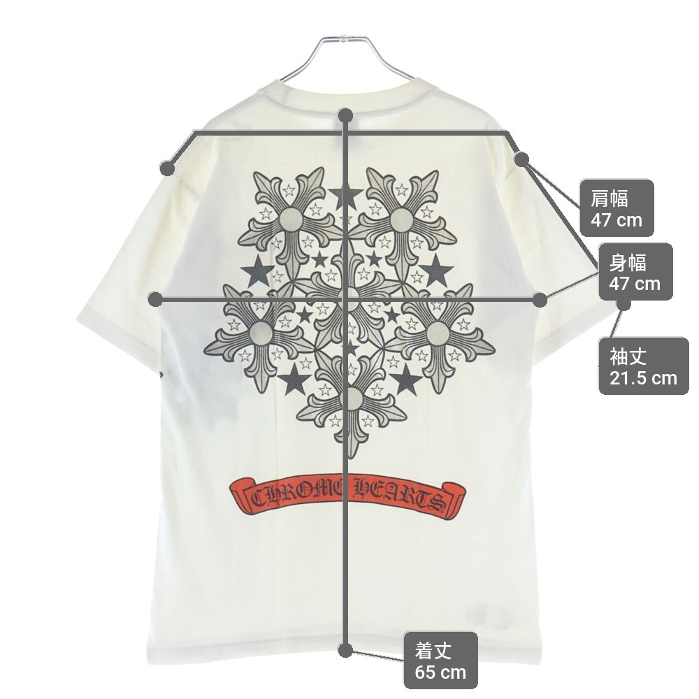 CHROME HEARTS(クロムハーツ) OLD STAR PRINT S/S TEE スタープリント 半袖Tシャツカットソー ホワイト