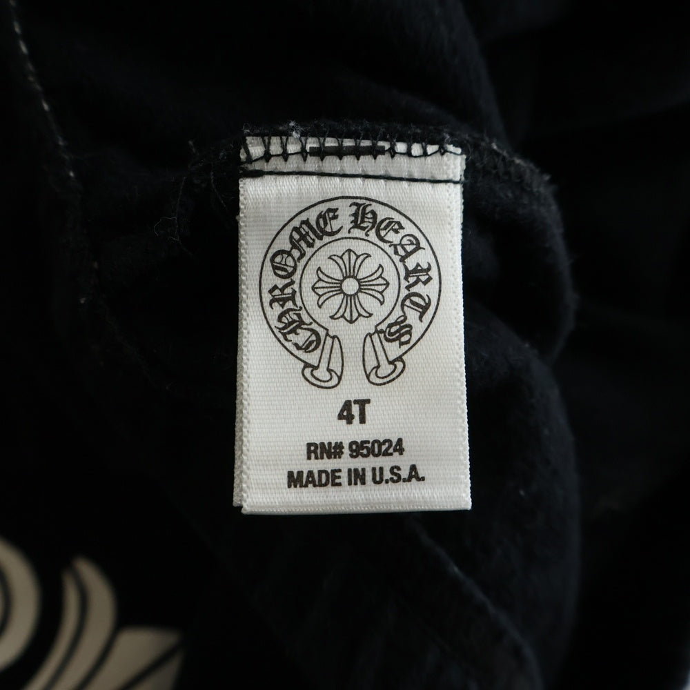 CHROME HEARTS(クロムハーツ) OLD ×The Rolling Stones Lip And Tongue オールド ザ ローリングストーンズ リップアンドタン フローラルプリントスウェットパンツ キッズ ブラック