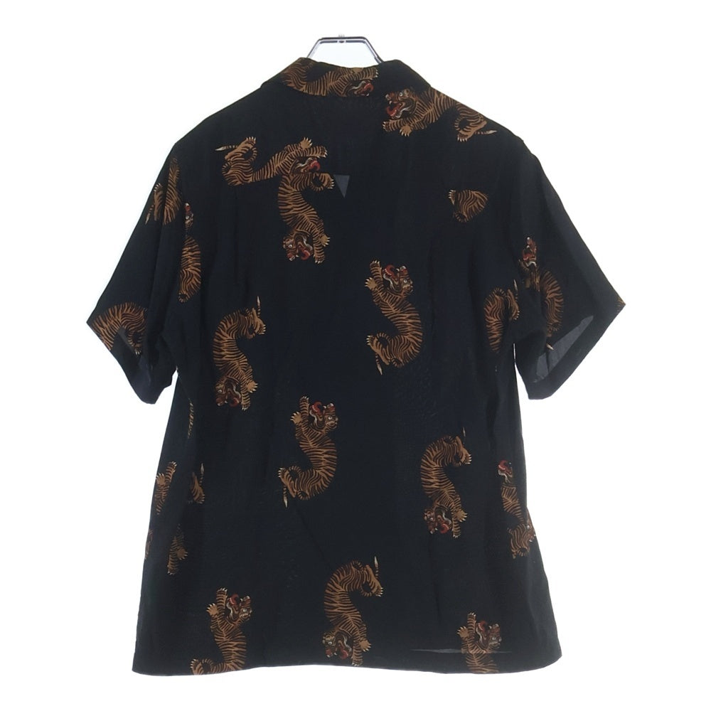 WACKO MARIA(ワコマリア) 18AW TIGER S/S HAWAIIAN SHIRT 虎柄 半袖ハワイアン アロハシャツ ブラック