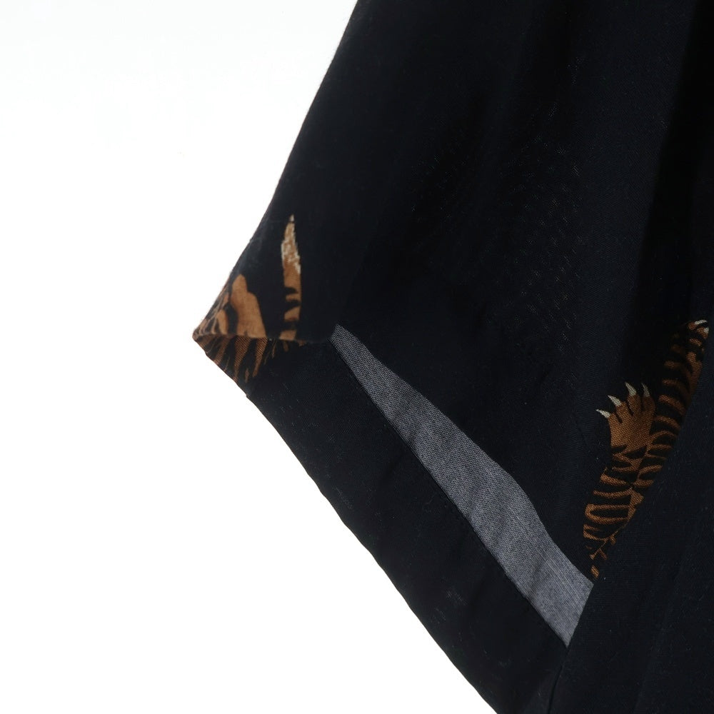 WACKO MARIA(ワコマリア) 18AW TIGER S/S HAWAIIAN SHIRT 虎柄 半袖ハワイアン アロハシャツ ブラック